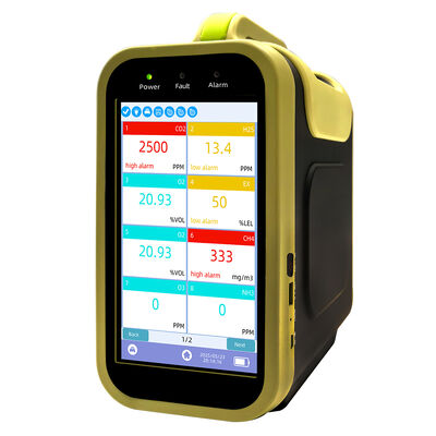Portable Multi Gas Detector with 5200mAh Battery for Air Quality Monitoring and Data Log Function