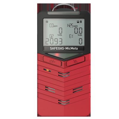 Certyfikowany przez IECEx ATEX EMC wykrywacz gazu typu dyfuzyjnego dla CO H2S O2 LEL, przenośny monitor gazu 4 z rejestracją danych
